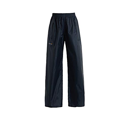 Regatta Pantalones para niños Stormbreak Impermeables con Costuras Selladas Overtrousers, Infantil, Azul Marino, 3-4
