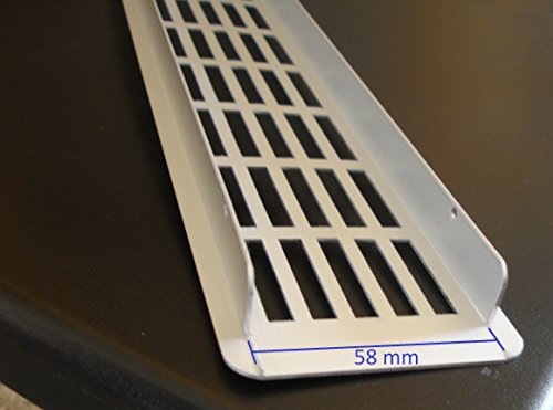 Rejilla de Ventilación de Aluminio Anodizado para Encimera de Cocina, Parrilla de Ventilación de Aluminio con Plinto