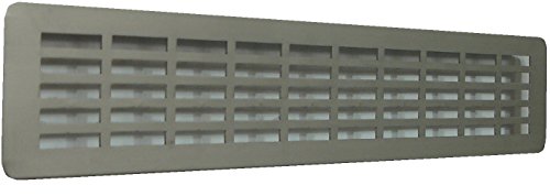 Rejilla de Ventilación de Aluminio Anodizado para Encimera de Cocina, Parrilla de Ventilación de Aluminio con Plinto