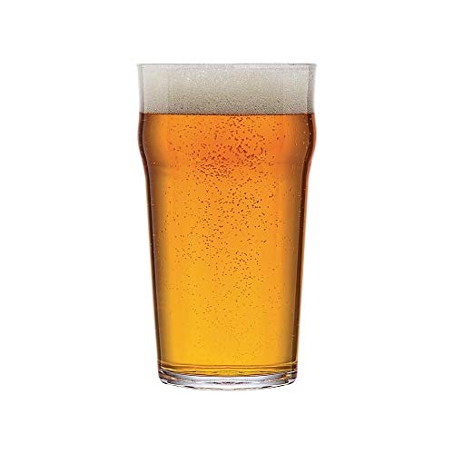 Rekean - Auténtico Nonic Original Pinta de vidrio apilable de cerveza 56 cl - Set de 6