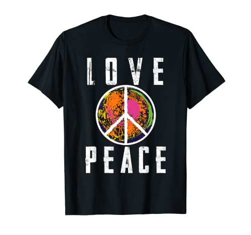 Retro Flower Power 60s 70s - Amor paz libertad 2 Camiseta