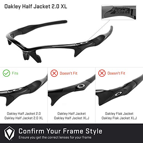 Revant Lentes de Repuesto Compatibles con Gafas de Sol Oakley Half Jacket 2.0 XL, Polarizados, Azul Hielo MirrorShield