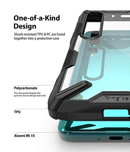 Ringke Fusion X Funda Diseñada para Xiaomi Mi 10, Xiaomi Mi 10 Pro (2020) - Black