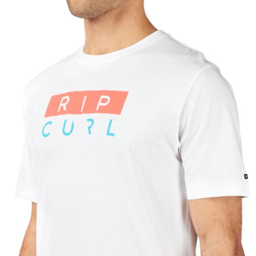 RIP CURL Owen Stack - Camiseta/Camisa Deportivas para Hombre, Color Blanco, Talla 3XL