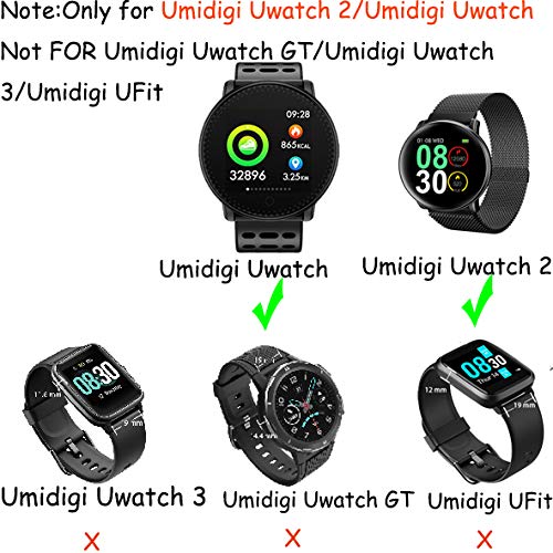 RuenTech - Pulsera compatible con Umidigi Uwatch 2/Umidigi Uwatch 2S/Umidigi Uwatch de silicona 22 mm de repuesto (6 colores)