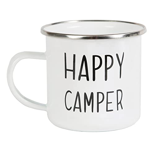 Sass & Belle Happy Camper Enamel Mug [Importación inglesa]