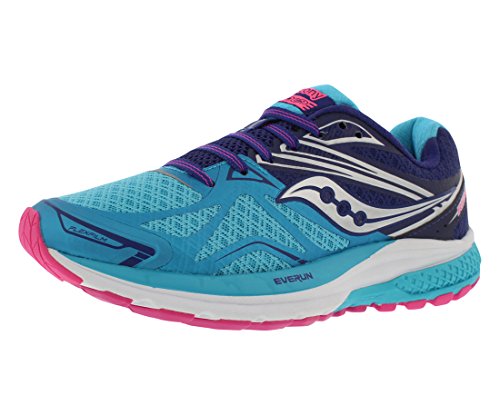Saucony Ride 9 zapatillas de correr de mujer, (Navy | Blue | Pink), 7.5 A - Narrow