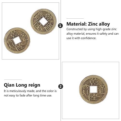 Scicalife 50 unids chino fortuna monedas feng shui monedas china suerte monedas antigua dinastía china tiempo monedas