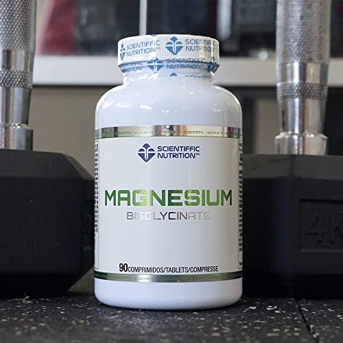 Scientiffic Nutrition - Magnesium Bisglycinate 300mg, Comprimidos de Magnesio Bisglicinato y Vitamina B6, Complemento Alimenticio de Alta Absorción, 90 Cápsulas.