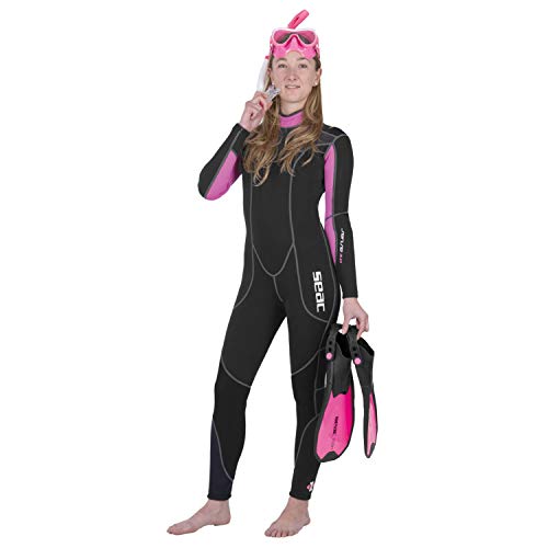 Seac Sense Long, es un traje de neopreno de una pieza para snorkel y submarino, neopreno super elástico de 3 mm