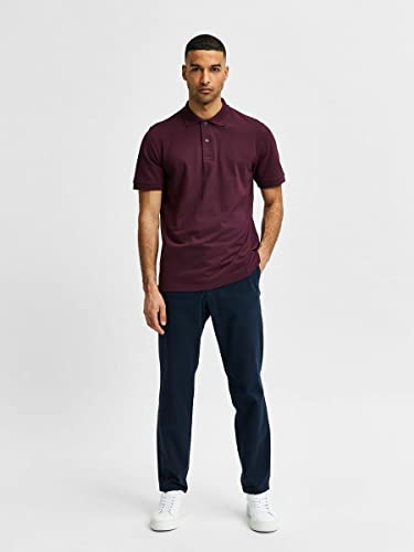 SELECTED HOMME Slhneo SS Noos-Polo (Talla S) Camisa, Winetasting, M para Hombre