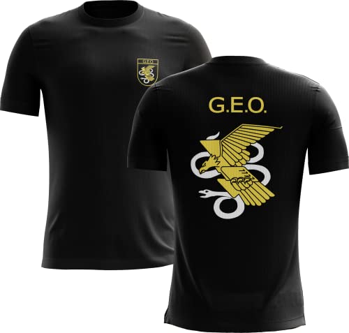 SERPOLICIA Camiseta del Geo Negro XS