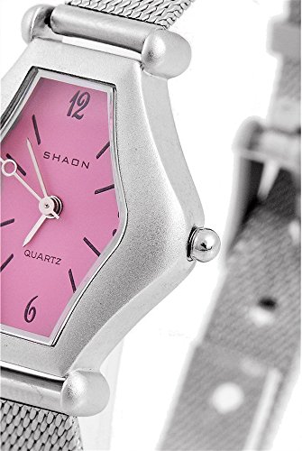 SHAON SH-365 - Reloj para Mujeres, Correa de Acero Inoxidable Color Plateado