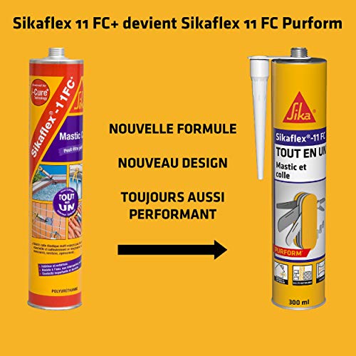 Sikaflex 11 FC Purform Beige, Masilla y juntas multiusos, masilla de pegamento multisoporte, interior y exterior (sikaflex 11 FC+), 300 ml
