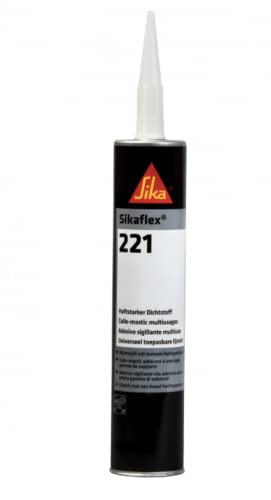 Sikaflex 221 blanco, 10 unidades de 300 ml (= 3000 ml)
