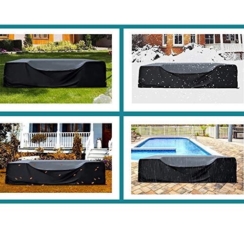 SIRUITON Funda de Muebles de Jardín Exterior Mesa de jardín y Silla Cubierta de Protección Impermeable Negro B07GRTFL8Y