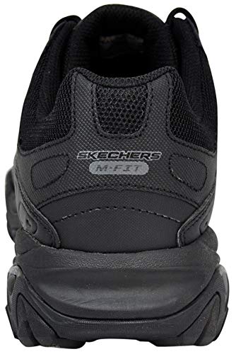 Skechers Men's After Burn Memory Fit - Strike Off Lace-Up Sneaker, Black 13 M US