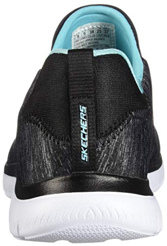Skechers Summit-Quick Getaway - Zapatillas deportivas para mujer, Negro (Negro/Celeste), 40 EU