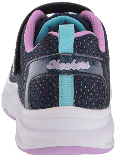 Skechers Zapatillas Infantiles Star Speeder-Jewel Kicks, Azul Marino/Multicolor, Talla 12 M US Little Kid.