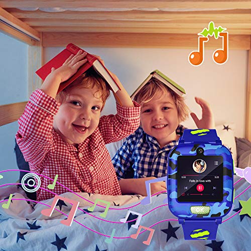 Smartwatch Niños con Linterna Centelleante Calculadora Grabadora Reloj Despertador Juegos Reproductor de Música Regalo de Cumpleaños Estudiantes de 3 a 12 Años