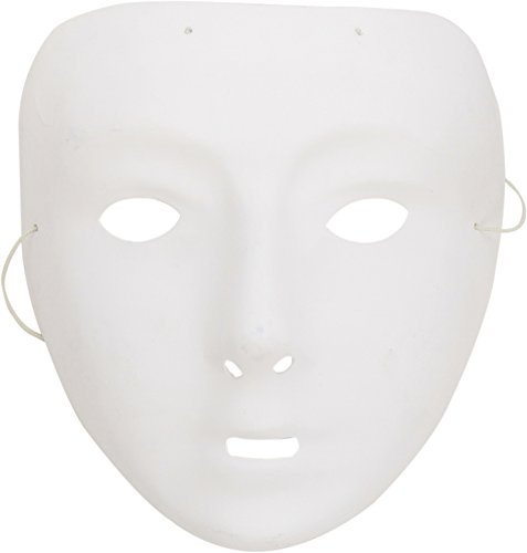 Smiffy's-97150 Máscara de Robot, en Goma, Color Blanco, Tamaño único (97150)