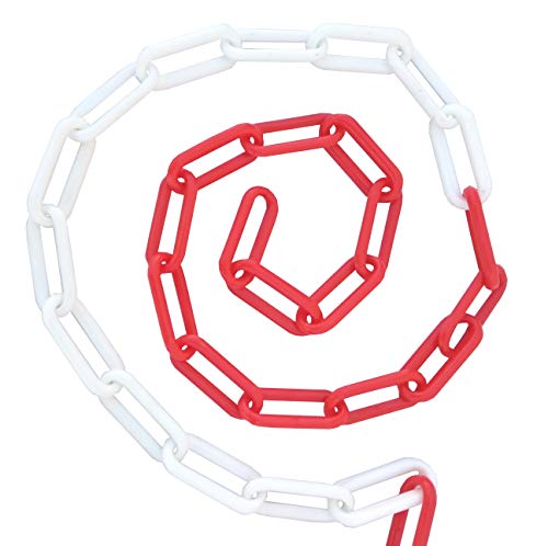 SNS SAFETY LTD Cadena Plástico de Señalización 6 mm (Rojo y Blanco, 12,5 metros)