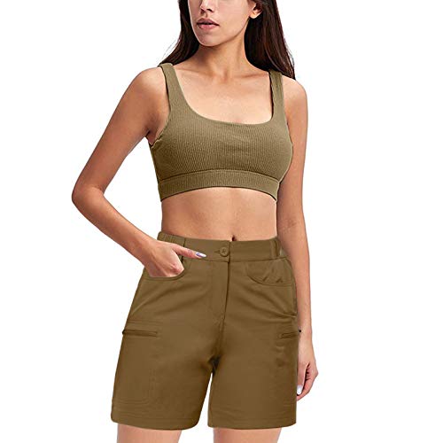 SO-buts baby clothes Short Outdoor Active Pants Pockets Golf Summer with Women's Shorts Hiking Pants (Khaki, S)