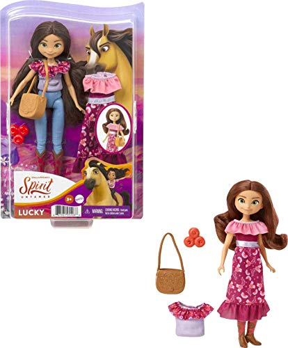 Spirit Lucky Muñeca articulada con ropa y accesorios de moda (Mattel GXF17)