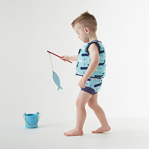 Splash About, Go Splash, Chaleco de natación para niños, Azul (Vintage Moby), 1 - 2 años