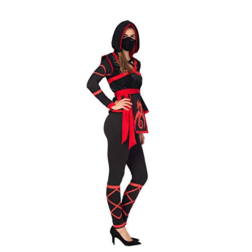 Spooktacular Creations Halloween Ninja Warrior Costume for Women with Ninja Mask (Small ( 5 – 7 yrs))