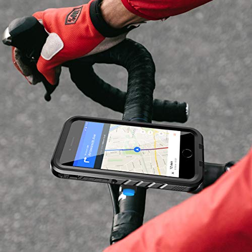 SPORTLINK Soporte Movil Bicicleta para iPhone SE 2020 - iPhone 7 / iPhone 8 Soporte Moto & Funda Impermeable, Porta Bike Mount para 20-35 mm Manillar (4,7 Pulgadas)