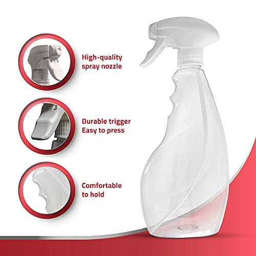 SPRAYZ Botella De Spray Vacias Aerosol Transparente Gatillo Plastico Pulverizador 2 x 500ml