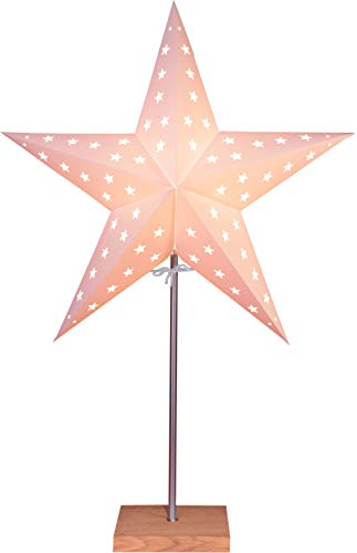 StarTec - Lámpara de pie de mesa (papel, 43 cm), diseño de estrella