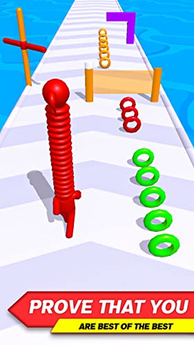 StickMan Longest Neck Stack Run 3D - Collect Rings Stack Long and High Knocking Head Run Game