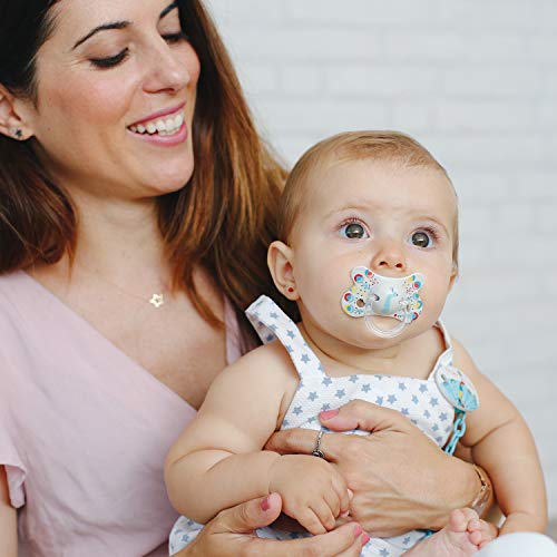 Suavinex - Pack 2 chupetes para bebés +18 meses. con tetina fisiológica silicona. color Pavo Real Azul