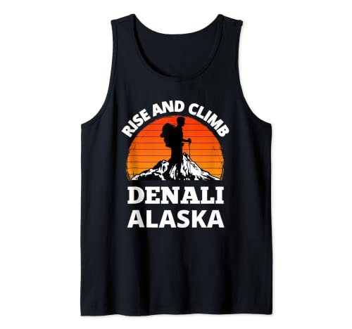 Subir y subir el monte Denali Alaska escalada de montaña Camiseta sin Mangas