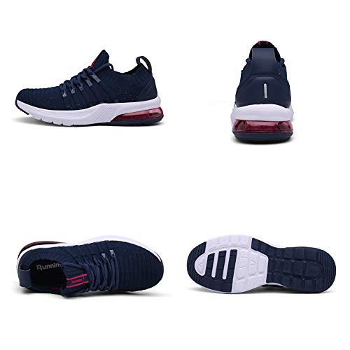 Sumateng Hombre Mujer Zapatillas de Deportes Zapatos Deportivos Aire Libre para Correr Calzado Sneakers Running Blue Pink 42 EU