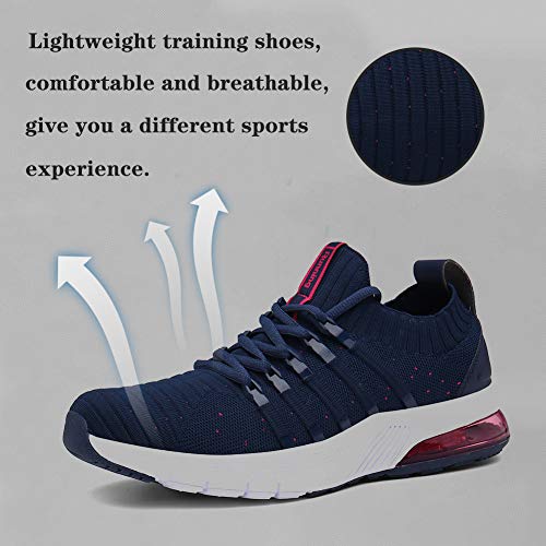Sumateng Hombre Mujer Zapatillas de Deportes Zapatos Deportivos Aire Libre para Correr Calzado Sneakers Running Blue Pink 42 EU