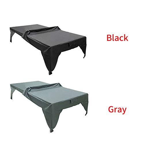 SUNERLORY Pingpong - Funda de mesa resistente al desgaste para todo el año y limpio para patio de recreo interior, práctico y ligero, impermeable, plegable, a prueba de polvo (negro)