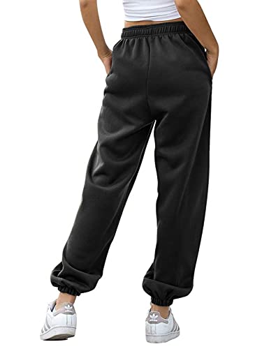 SUNNYME Pantalón Mujer Pantalones Deportivos para Mujer Pantalones Moda Mujer Pantalones De Baile Casuales Sueltos, Bolsillo C-Negro XXL