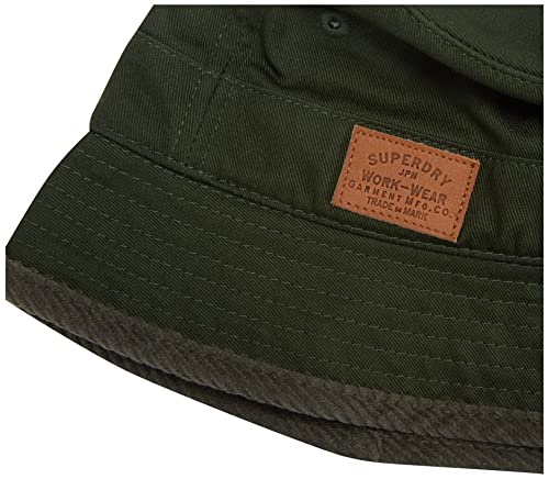 Superdry Classic Bucket Hat Sombrero de Cubo, Jungle Green, Talla única para Hombre