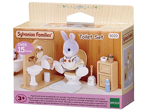 SYLVANIAN FAMILIES Triple literas (Epoch para Imaginar 4448) + Toilet Set Mini muñecas y Accesorios, (Epoch para Imaginar 3563)