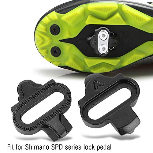 Tacos de Pedal de Bicicleta,Tacos de Zapatos de Bicicleta de Montaña Calas Tacos Placa de Pedal de Bloqueo de Bicicleta de Montaña de Carretera Interior Cleat Set Compatible con Shimano SPD
