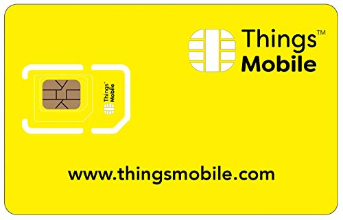 Tarjeta SIM PREPAGO de DATOS sin PIN y PUK- Things Mobile - cobertura global, red multioperador GSM/2G/3G/4G, sin costes fijos, sin vencimiento. 10€ de crédito incluido