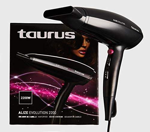 Taurus Alize Evolution, Secador de pelo, 2200 W, Negro