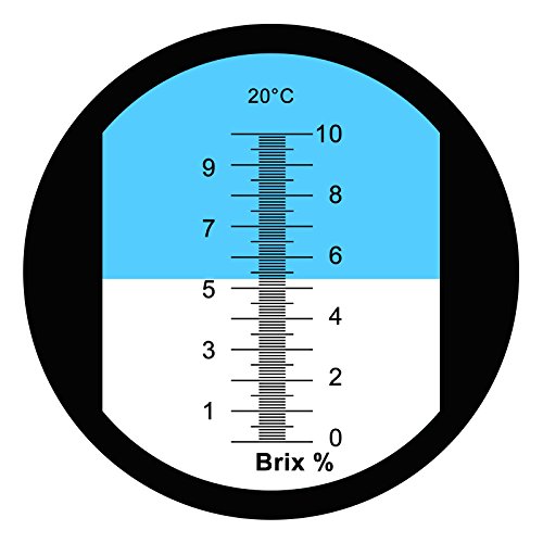 TEKCOPLUS Brix Refractómetro Rango 0-10% Brix Prueba De Mecanizado Sintético Líquidos De Refrigeración