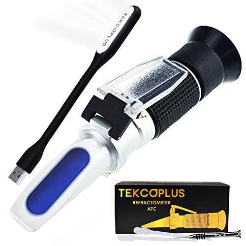 TEKCOPLUS Brix Refractómetro Rango 0-10% Brix Prueba De Mecanizado Sintético Líquidos De Refrigeración