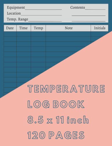 Temperature Log Book: Medical Journal 8.5 x 11 inches - 120 Pages