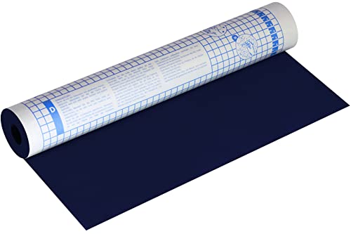 Terciopelo Adhesivo/Fiselina Flocada 45x300CM Rollo de Terciopelo para cajones de joyería, manualidades y DIY (Azul Oscuro)