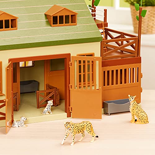 Terra By Battat AN2820Z - Animales de Guepardo en Miniatura para niños de 3 años y más (4 Piezas)